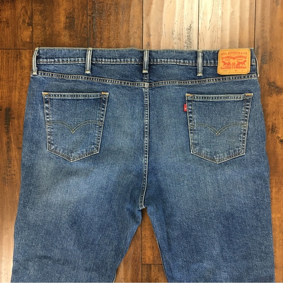 LEVI’S 514 Men’s Jeans Straight Leg Stretch Size 48 x 32 Medium Wash - Picture 11 of 12